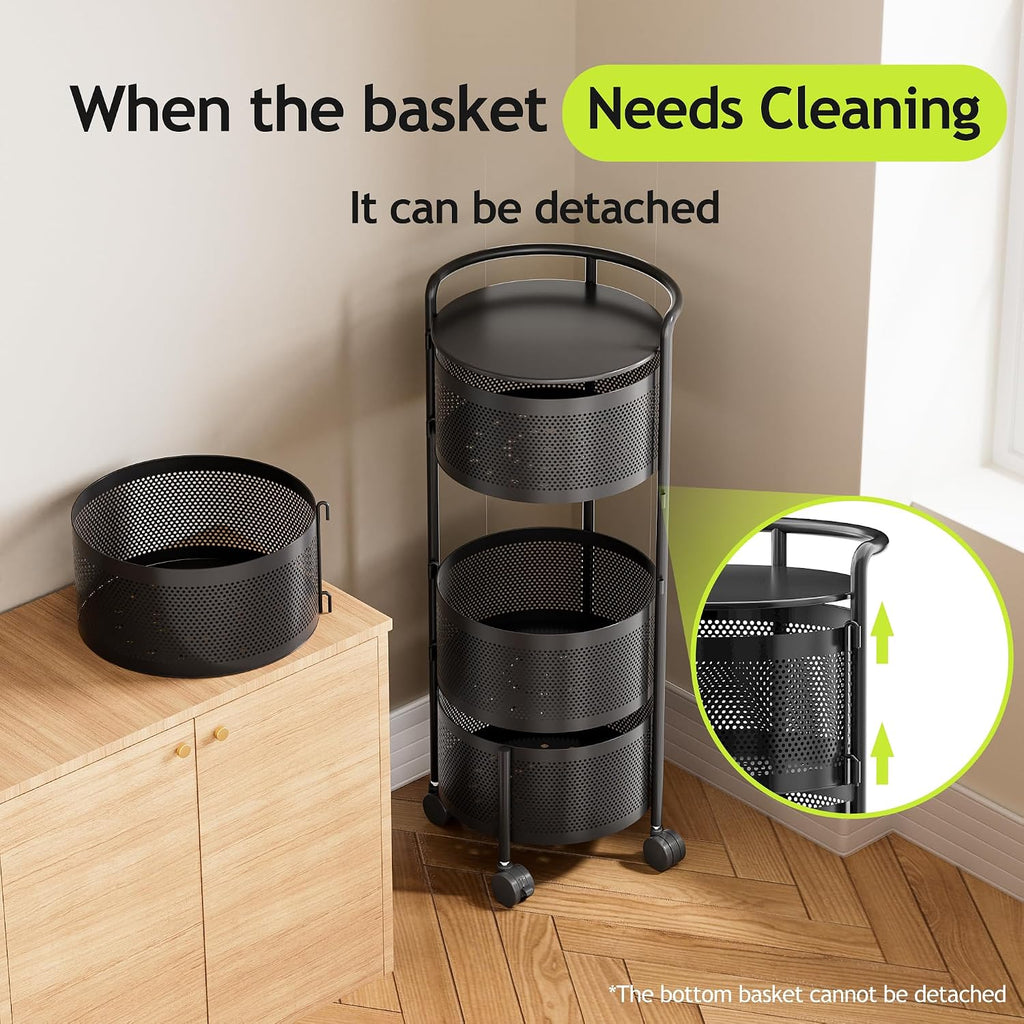 4-Tier Rotating Kitchen Storage Rack