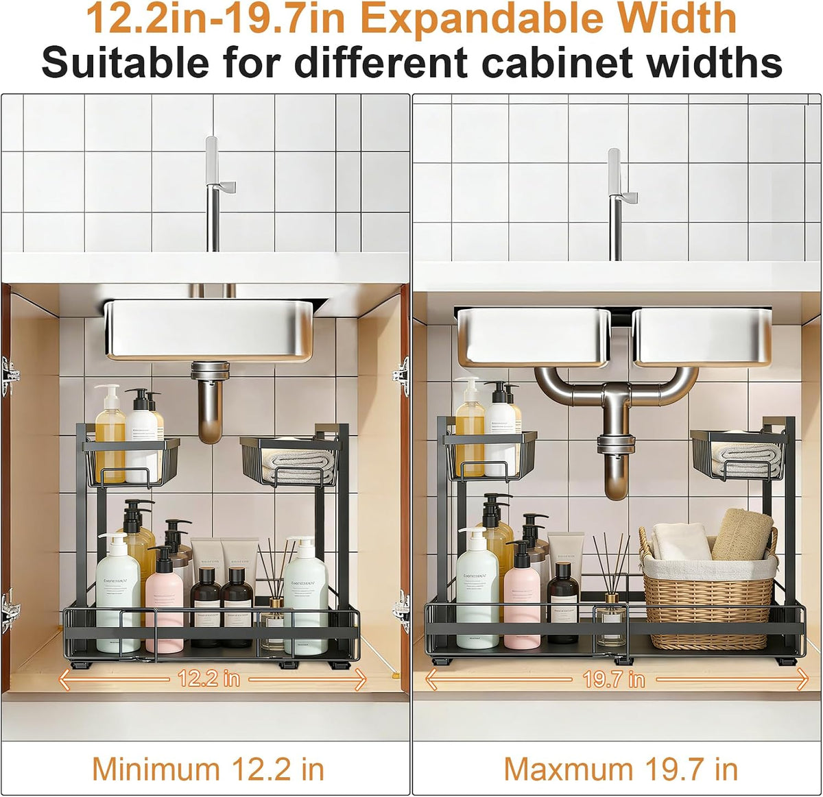 2-Tier Expandable Under Sink Organizer