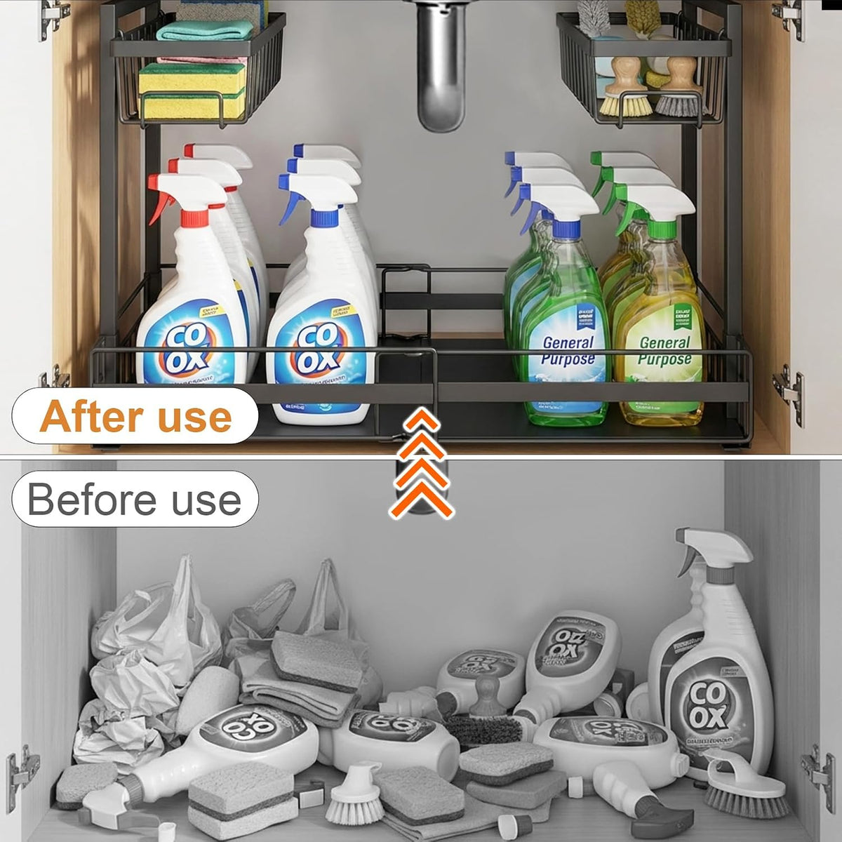 2-Tier Expandable Under Sink Organizer