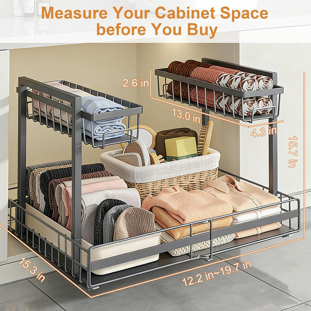 2-Tier Expandable Under Sink Organizer