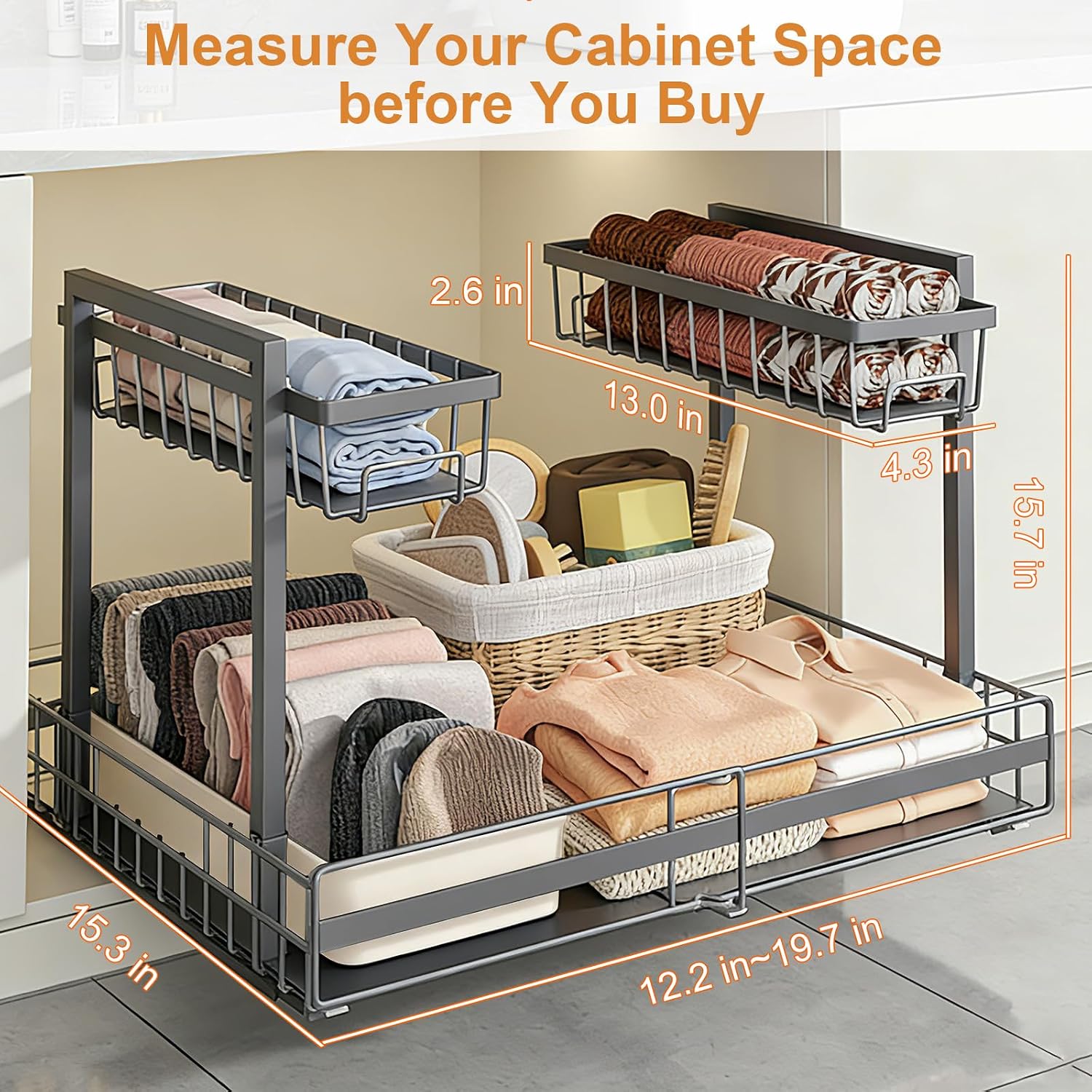 2-Tier Expandable Under Sink Organizer