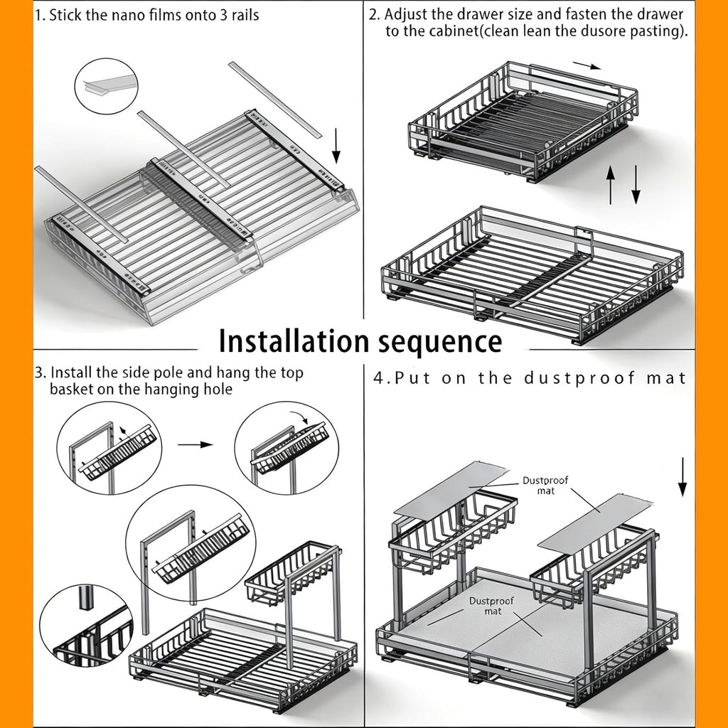 2-Tier Expandable Under Sink Organizer